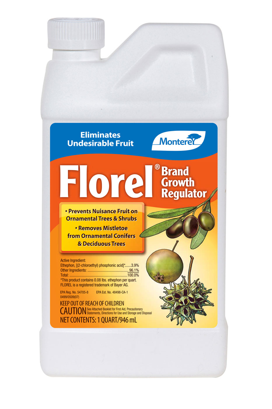 Florel Brand Pistill 1 Quart Bottle - Growth Regulators